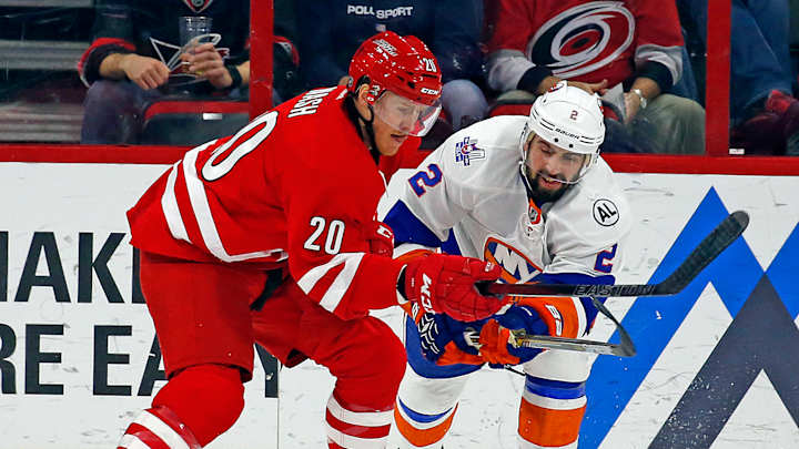 Clutterbuck scores in OT, Islanders beat Hurricanes 4-3