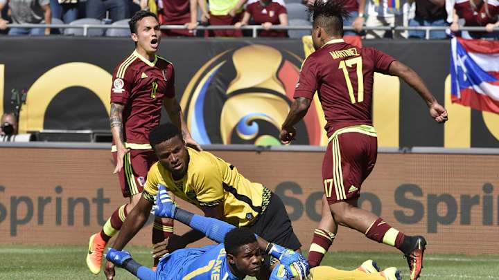 Venezuela holds on for Copa America win over 10-man Jamaica