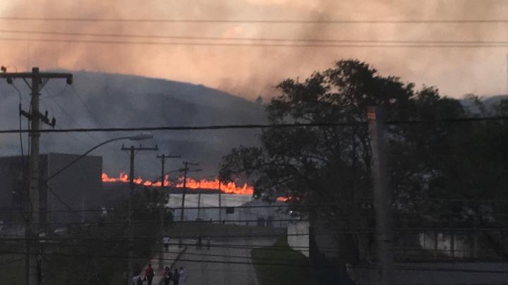 Brush fire near Olympic sites rains down ash Brush fire near Olympic sites rains down ash