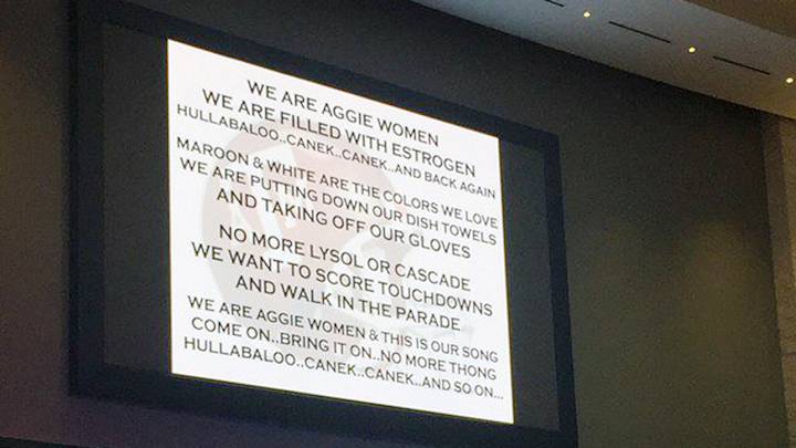 Texas A&M 'Chalk Talk for Women' event features sexist material