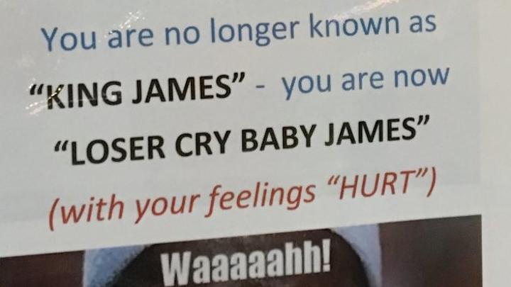 This Warriors fan’s LeBron sign is really something