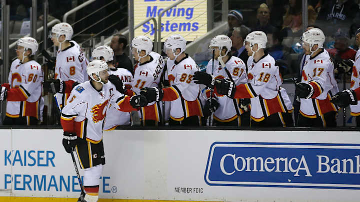 Hudler wins it for the Flames 6-5 over Sharks in shootout
