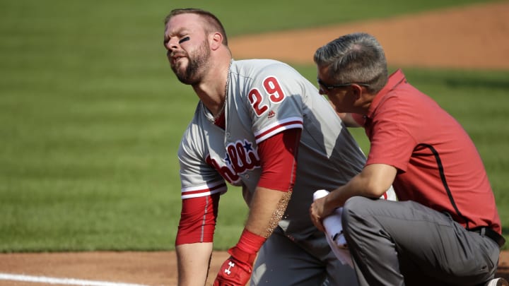 Rupp said he's OK day after being hit by pitch