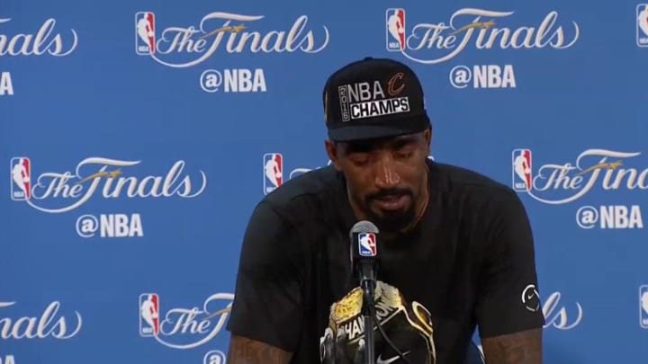 Watch: J.R. Smith sobs when discussing support of his parents Watch: J.R. Smith sobs when discussing support of his parents