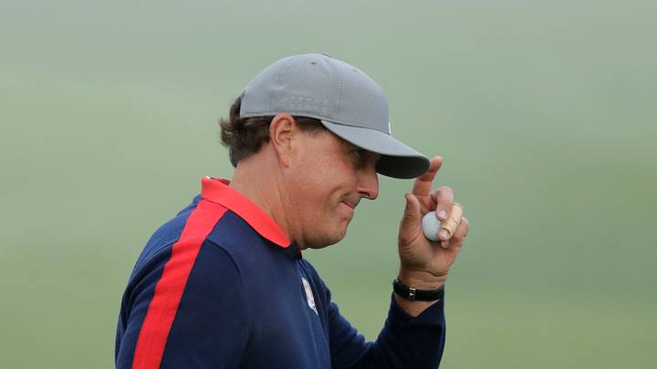Feeling heat, Mickelson off to winning start at Ryder Cup