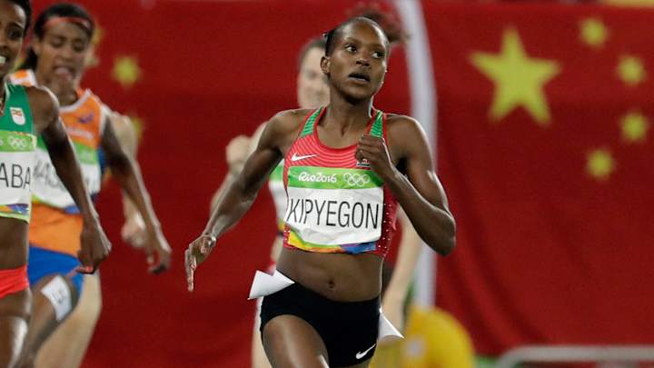 Kenya’s Faith Kipyegon takes 1500m gold in upset win at Rio Olympics