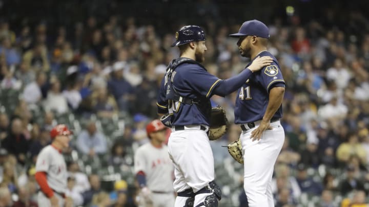 Chris Carter goes deep twice, Brewers beat Angels 5-4