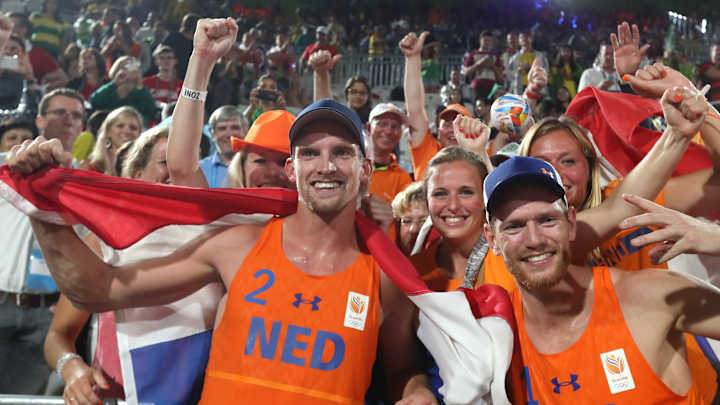 Brazil wins beach volleyball gold medal in rain