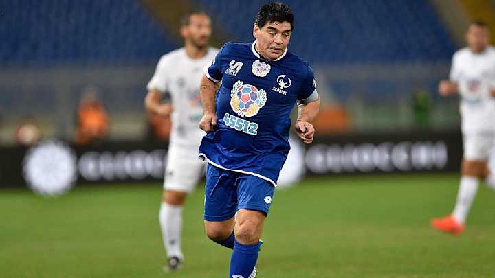 Watch: Maradona gets in scuffle in Pope's Match for Peace