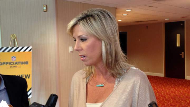 NFL's 1st female official felt pressure - after the season NFL's 1st female official felt pressure - after the season