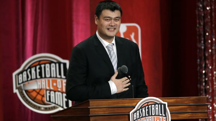 Watch: Yao Ming opens Hall of Fame speech with Iverson 'practice' joke