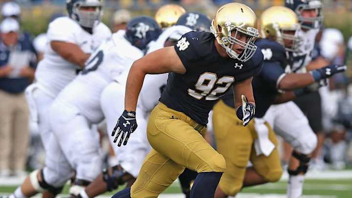 Notre Dame DE Grant Blankenship suspended for violating team rules Notre Dame DE Grant Blankenship suspended for violating team rules
