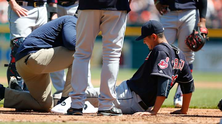 Indians overcome Carrasco injury, sweep Tigers Indians overcome Carrasco injury, sweep Tigers