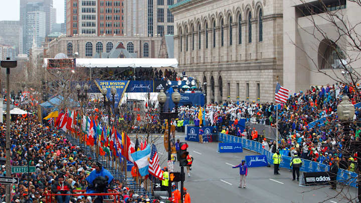 Boston Marathon street banners set for race weekend Boston Marathon street banners set for race weekend