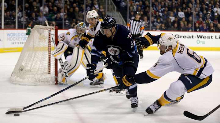 Smith scores twice, Predators beat Jets 4-2