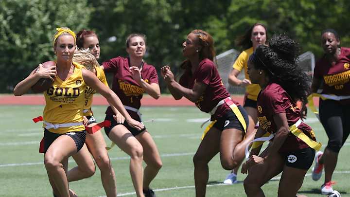 Washington Redskins Cheerleaders Burgundy and Gold Game