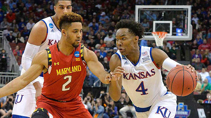 No. 1 Kansas runs away from No. 5 Maryland to reach Elite Eight