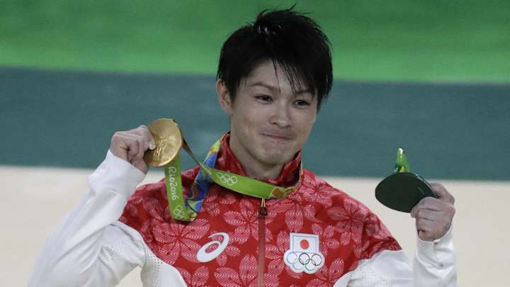 Japan's Uchimura rallies for second gold in men's gymnastics