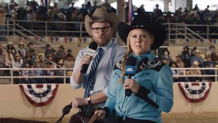 Watch: Amy Schumer and Seth Rogen in Bud Light Super Bowl commercial Watch: Amy Schumer and Seth Rogen in Bud Light Super Bowl commercial