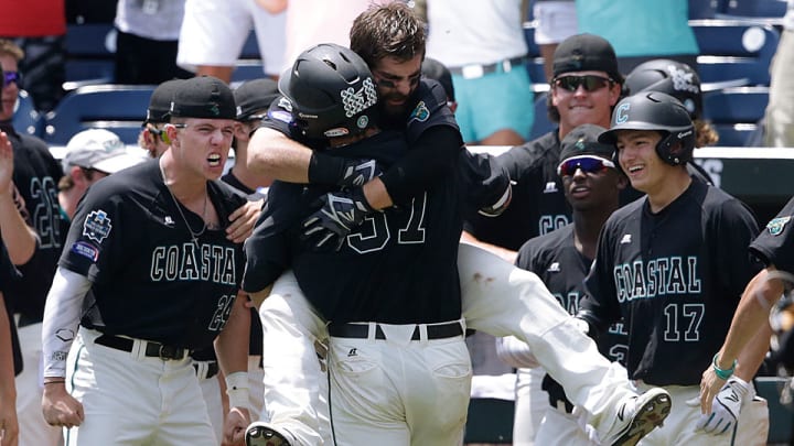 Coastal Carolina holds off Arizona rally to win College World Series
