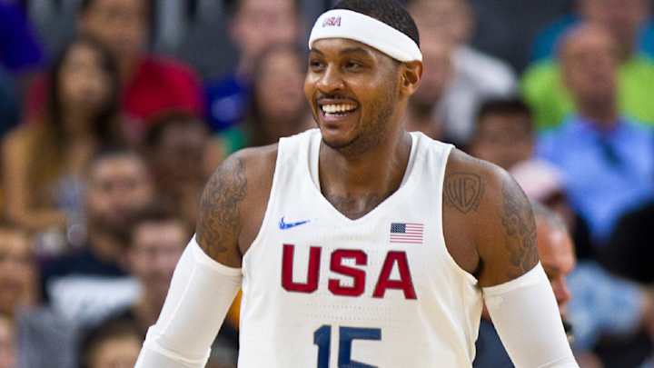 Carmelo Anthony gathers athletes, cops, kids in conversation