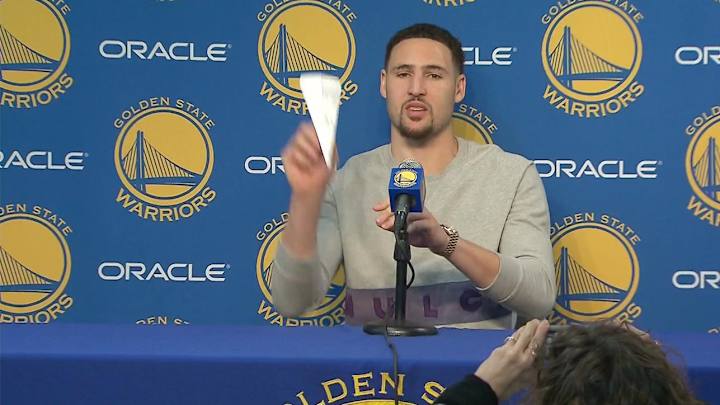 Klay Thompson boldly claims that he makes ‘the best paper airplane on the West Coast’ Klay Thompson boldly claims that he makes ‘the best paper airplane on the West Coast’