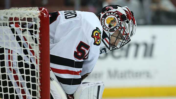 Blackhawks' Crawford misses start vs. Flyers after emergency appendectomy Blackhawks' Crawford misses start vs. Flyers after emergency appendectomy