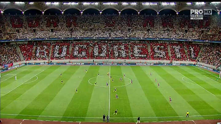 Steaua Bucharest fans tricked into forming tifo supporting rival club Steaua Bucharest fans tricked into forming tifo supporting rival club
