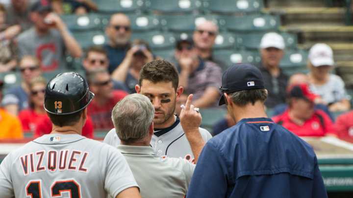 Tigers keep Kinsler, Martinez out following hit by pitches Tigers keep Kinsler, Martinez out following hit by pitches