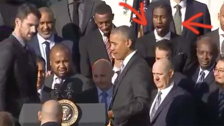 Iman Shumpert had no idea President Obama’s lectern could move