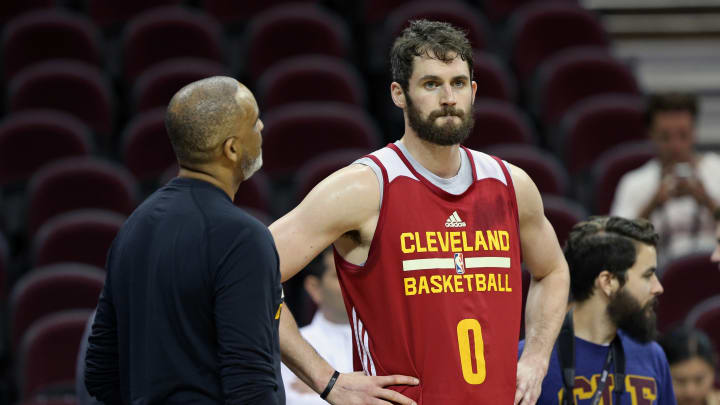 Love takes part in Game 4 shootaround, game status unclear