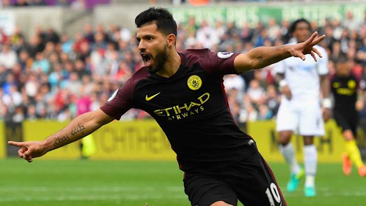 Aguero scores two, Man City beats Swansea for 6th EPL win