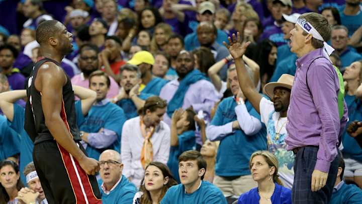 Purple shirt man says he did not cost the Hornets a win in Game 6