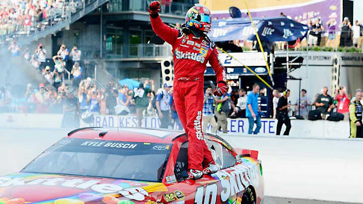 Busch turns weekend into clean sweep with Brickyard 400 win