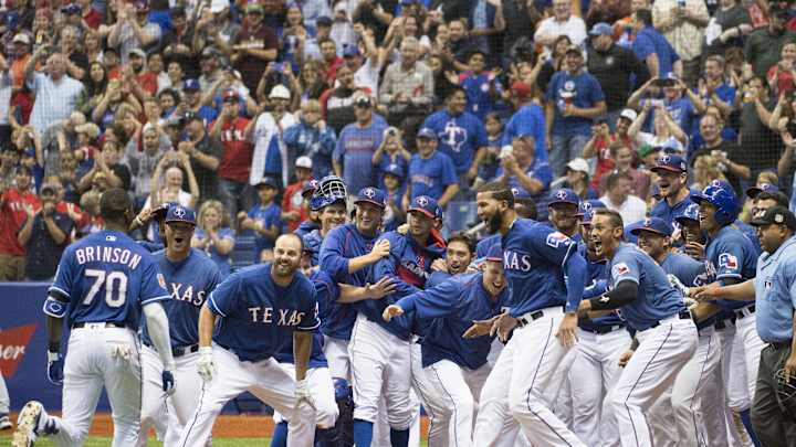 Brinson's walkoff HR lifts Rangers of Royals at Alamodome Brinson's walkoff HR lifts Rangers of Royals at Alamodome