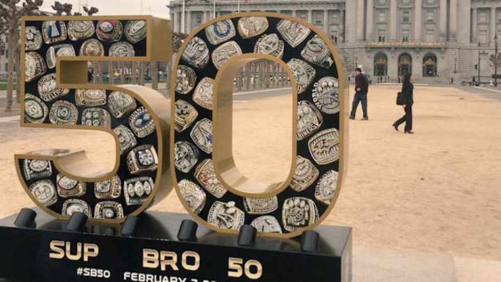 Temporary Super Bowl 50 sign vandalized, altered to say ‘SUP BRO’ Temporary Super Bowl 50 sign vandalized, altered to say ‘SUP BRO’
