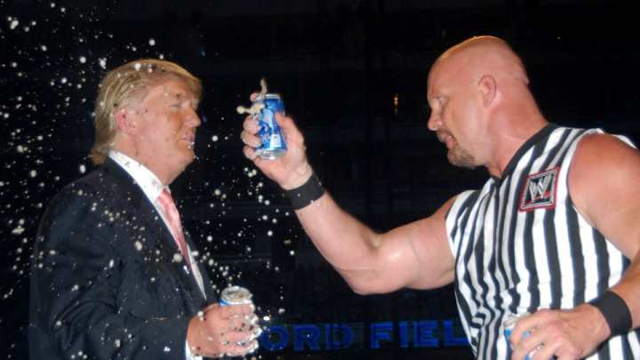 Wrestling fan compares car crash to Stone Cold on local news