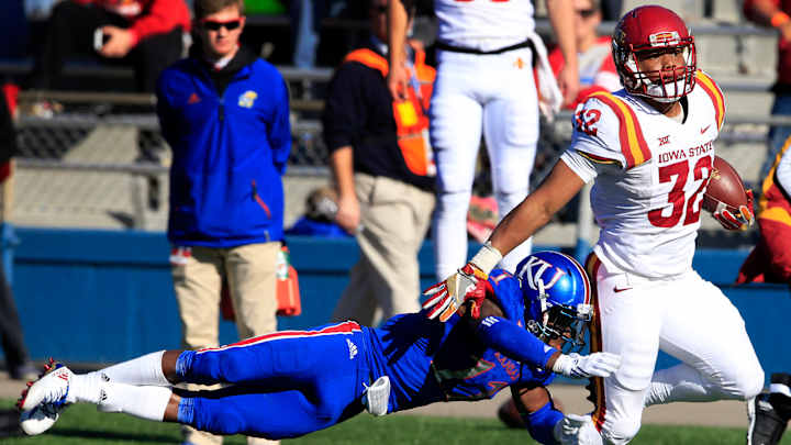 Iowa State finds ground game in win at Kansas