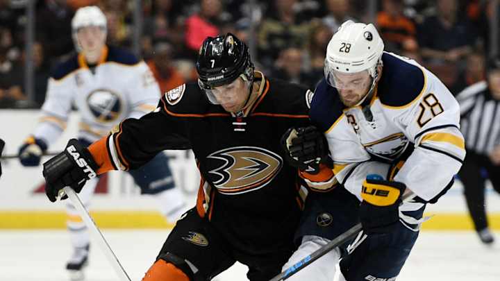 Andersen's 1st shutout of season leads Ducks over Sabres 1-0