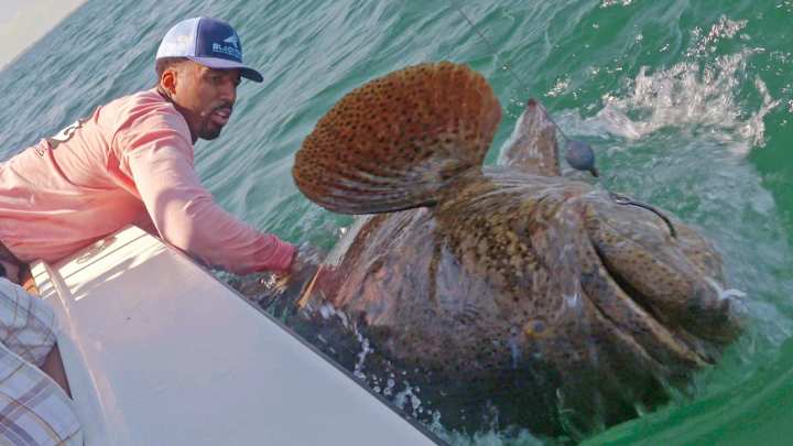 Nuggets forward Wilson Chandler caught a 350-pound fish