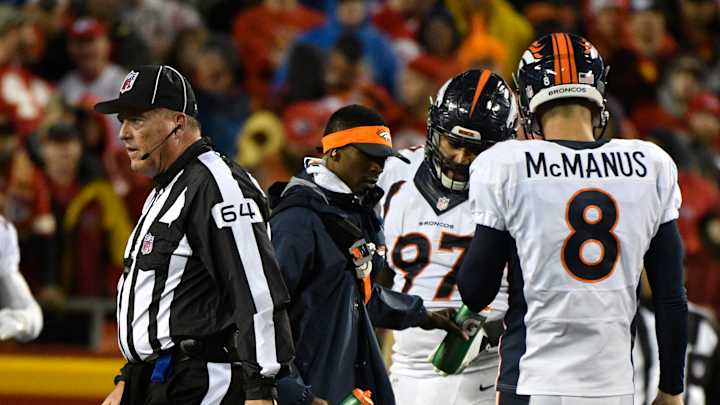 Broncos' Kayvon Webster taken off field on cart after hit