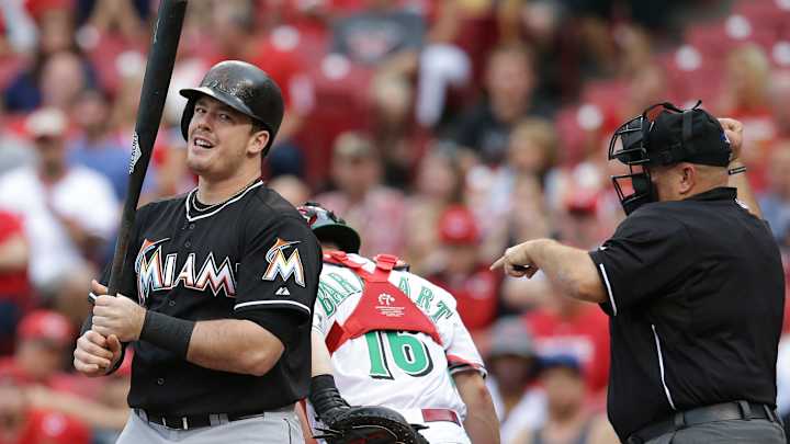 Leake allows 2 hits in 7 innings, Reds beat Marlins 5-0