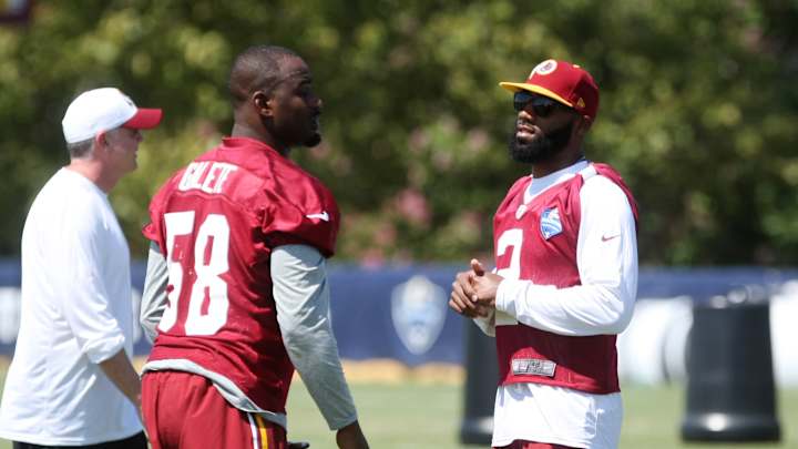 Redskins'  Galette injuries left ankle during practice