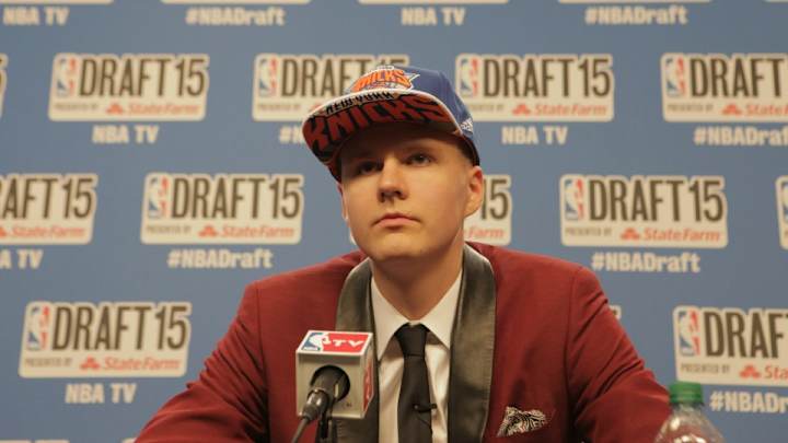 Watch Knicks' top pick Kristaps Porzingis rap along with 'Ridin' ' Watch Knicks' top pick Kristaps Porzingis rap along with 'Ridin' '