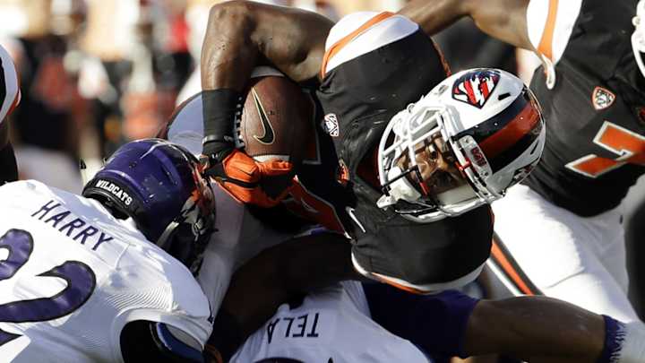 Can RB Storm Barrs-Woods spark Oregon St against Stanford?
