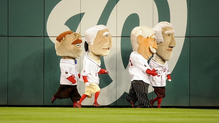 Paula Abdul judged a presidential dance off at a Nationals game Paula Abdul judged a presidential dance off at a Nationals game