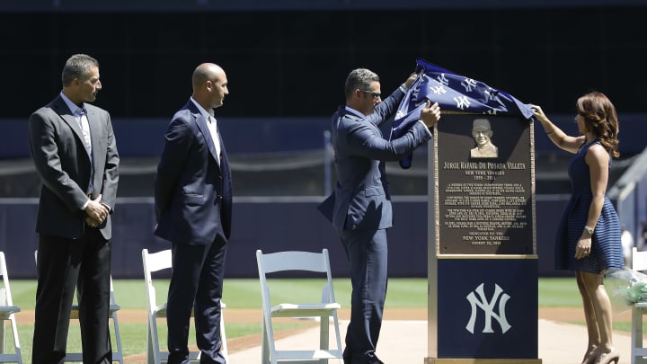 Yankees retire Posada's No. 20 in Monument Park Yankees retire Posada's No. 20 in Monument Park