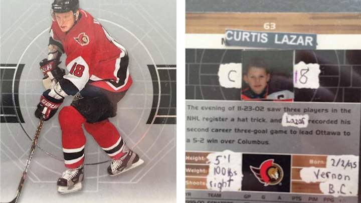 Curtis Lazar loves the Senators so much he once modified a trading card