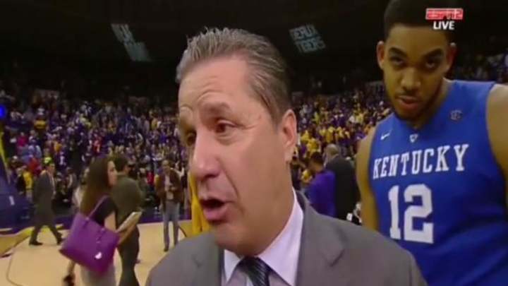 Karl-Anthony Towns videobombed John Calipari at an inopportune time