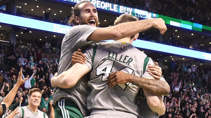 Video: Celtics' Tyler Zeller hits buzzer beater to top Jazz in Boston Video: Celtics' Tyler Zeller hits buzzer beater to top Jazz in Boston